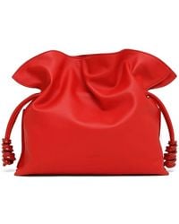 Loewe - Flamenco Medium Leather Clutch - Lyst