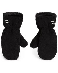 KARL LAGERFELD - Ikon Shearling Mitten Gloves - Lyst