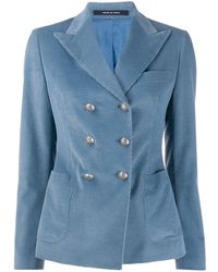 Tagliatore Blazer Janise a coste - Blu