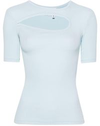 Remain - Cut-out Fine-ribbed T-shirt - Lyst