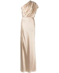 Michelle Mason - Asymmetric Open Back Gown - Lyst