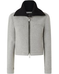 Pinko - Slim-fit Jacket With Knit Collar - Lyst