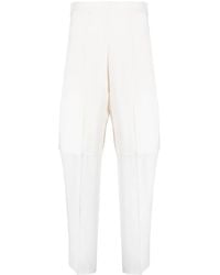 GIA STUDIOS - High-Waisted Pressed-Crease Straight-Leg Trousers - Lyst