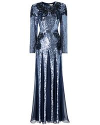Temperley London - Porta Floral-Embroidered Maxi Dress - Lyst