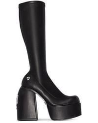 Naked Wolfe - Spice Faux-leather Knee-thigh Heeled Boots - Lyst