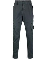 Stone Island - Cargo Trousers In Stretch Broken Twill Cotton - Lyst