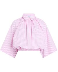 Patou - Cropped Striped Shirt - Lyst