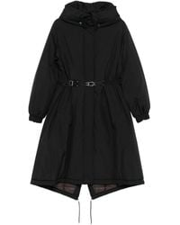 Moorer - Belted High-Neck Coat - Lyst