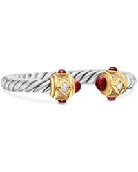 David Yurman - 14Kt And Sterling Renaissance Diamond Ring (2.3Mm) - Lyst