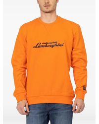 Automobili Lamborghini - Logo-Embroidered Crew-Neck Sweatshirt - Lyst