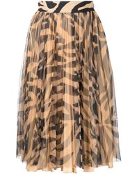 Off-White c/o Virgil Abloh - Zebra-print Flared Skirt - Lyst