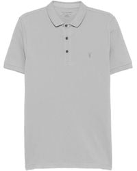 AllSaints - Logo-Embroidered Slim-Fit Polo Shirt - Lyst