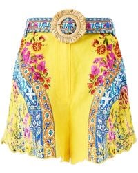 CAMILLA - Tuck Front Print Shorts - Lyst