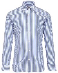 Al Duca d'Aosta - Striped Button-Down Shirt - Lyst