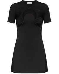 Marine Serre - Moon-Detail Gathered Mini Dress - Lyst