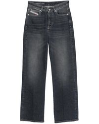 DIESEL - Faded-Effect Straight-Leg Jeans - Lyst
