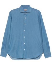 Barba Napoli - Spread-Collar Button-Up Shirt - Lyst