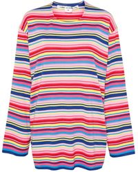 Comme des Garçons - Striped Knitted Jumper - Lyst
