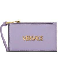 Versace - Tag Zip-Up Card Holder - Lyst