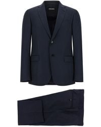 ZEGNA - Wool Dress Suits Blu-Uomo - Lyst