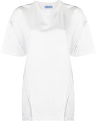 Mugler - Illusion Panelled Cotton T-shirt - Lyst