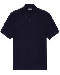 Emporio Armani - Textured Polo Pullover - Lyst