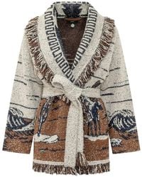 Alanui - Fringe-Trimmed Belted Cardigan - Lyst