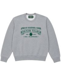 DENIM TEARS - Logo-Print Crew-Neck Sweatshirt - Lyst