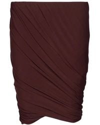 Rick Owens - Luna Ruched-Detail Mini Skirt - Lyst