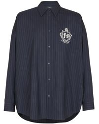 Balmain - Camisa A Rayas Diplomáticas - Lyst