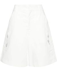 DARKPARK - Crystal-embellishment Cotton Shorts - Lyst