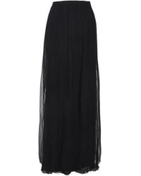 Alberta Ferretti - Pleated Maxi Skirt - Lyst
