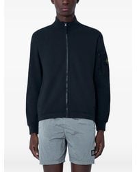 Stone Island - Zip-Up Mock-Neck Jacket - Lyst