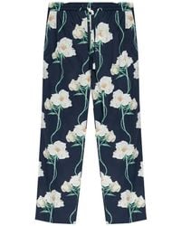 KENZO - Hose Mit Blumendetail Und Kordelzug - Lyst