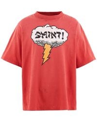 SAINT Mxxxxxx - Graphic-Print Distressed T-Shirt - Lyst