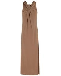 FEDERICA TOSI - Twisted Sleeveless Midi Dress - Lyst