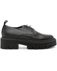 Lorena Antoniazzi - 50mm Lace-up Leather Loafers - Lyst