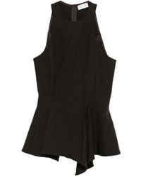 Magda Butrym - Asymmetric Peplum Blouse - Lyst
