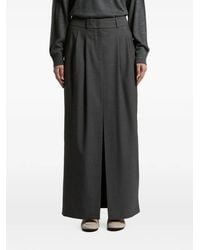 Peserico - Pleated Front-Slit Maxi Skirt - Lyst
