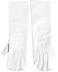 Dolce & Gabbana - Embossed Dg Logo Gloves - Lyst