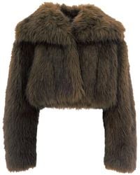 Patrizia Pepe - Faux-Fur Cropped Jacket - Lyst