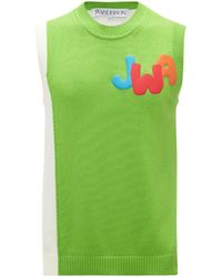 JW Anderson - Jwa Two-Tone Knitted Vest - Lyst