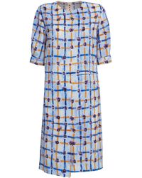 Marni - Midi-jurk Met Bloemenprint - Lyst