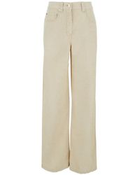 Brunello Cucinelli - Velvet Flared-Leg Trousers - Lyst