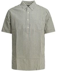 Beams Plus - Striped Seersucker Polo Shirt - Lyst
