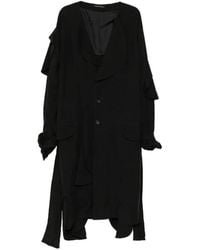 Yohji Yamamoto - Layered-Detail Coat - Lyst