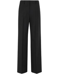 Erika Cavallini Semi Couture - High-Waisted Pressed-Crease Trousers - Lyst