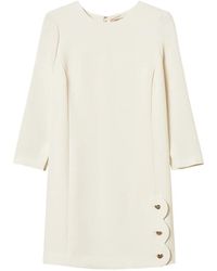 Twinset - Short Crêpe Dress With Heart-Shaped Buttons - Lyst