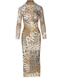 Roberto Cavalli - Leopard-Print Maxi Dress - Lyst