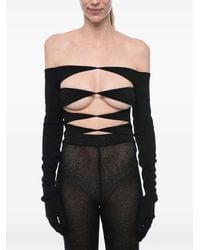 Monot - Cut-Out Off-Shoulder Glove Top - Lyst